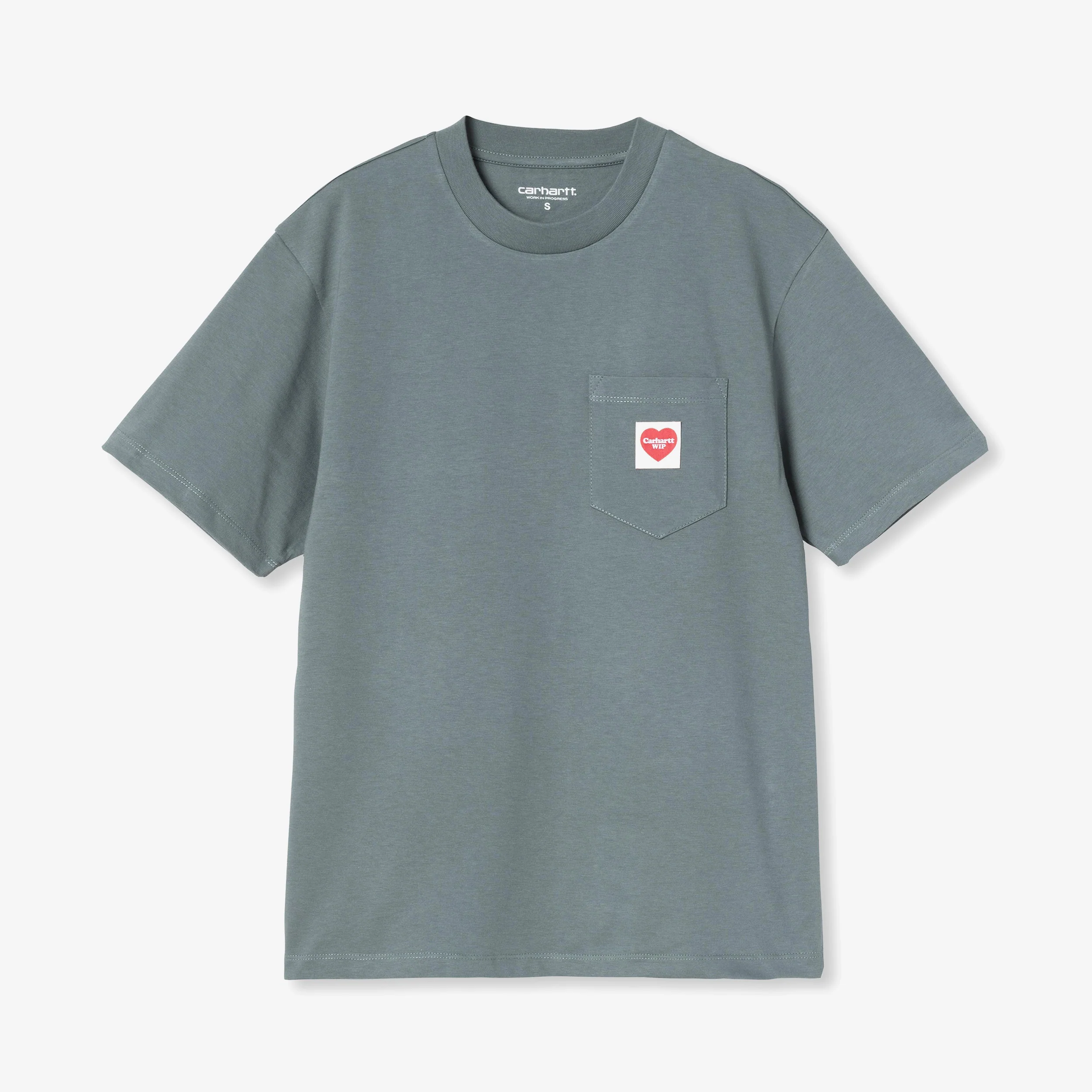 Wmns Short Sleeve Pocket Heart T-Shirt