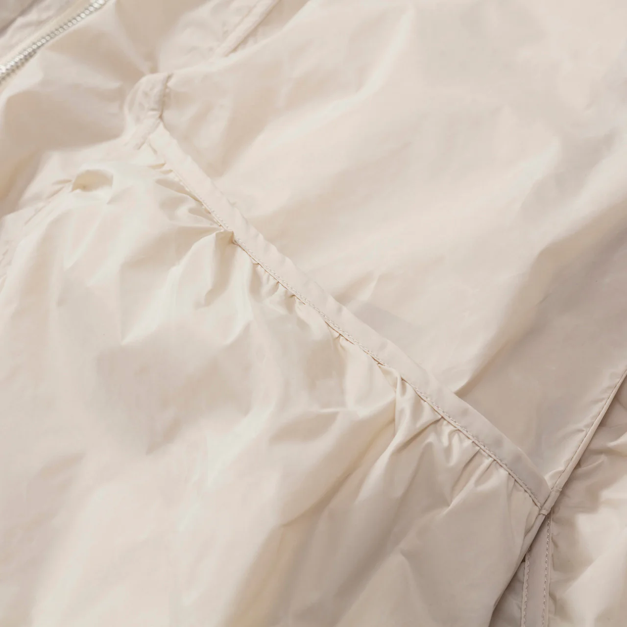 Wmns Nylon Windbreaker Midi Jacket - Image 4
