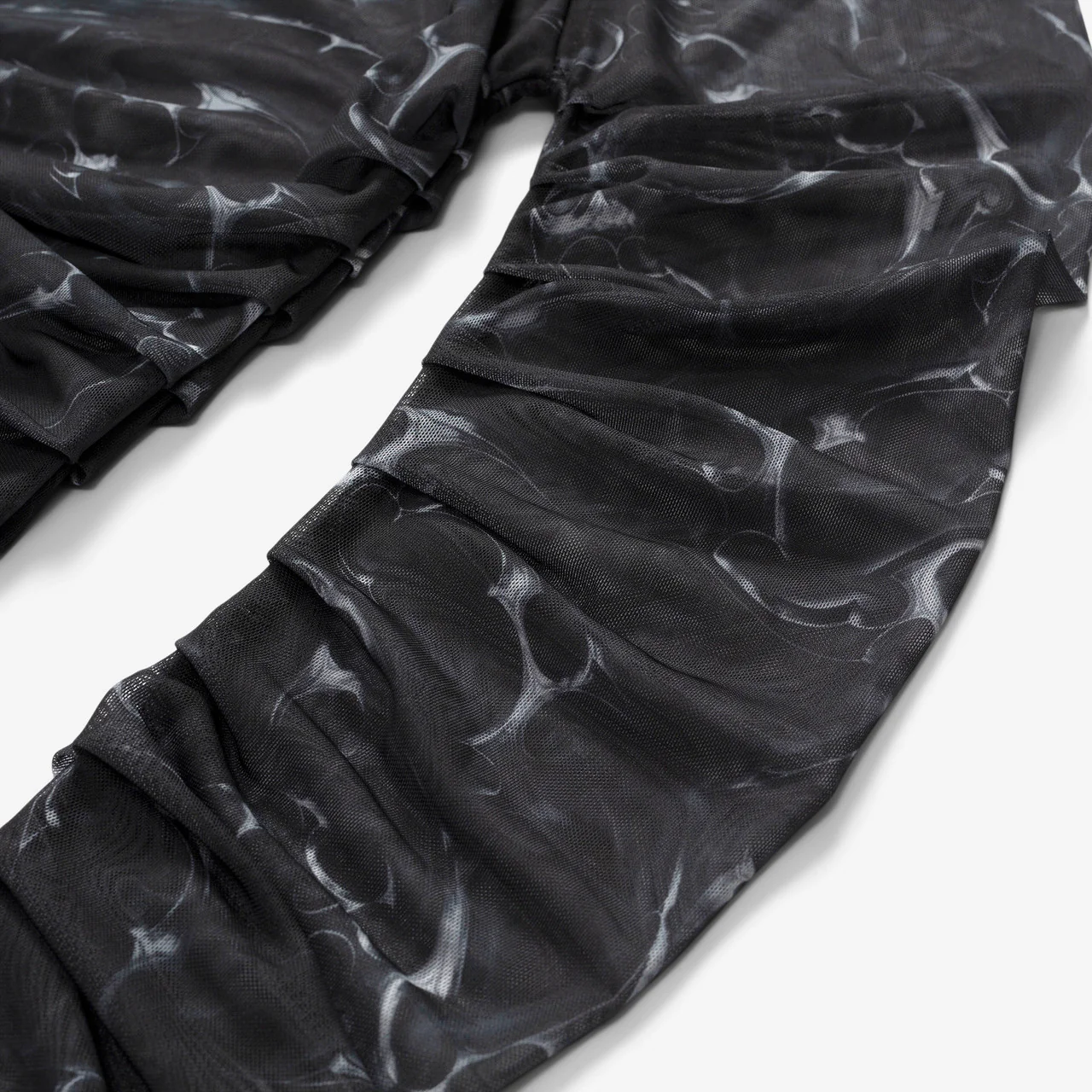 Wmns Printed Mesh Plated Long Sleeve - Image 7