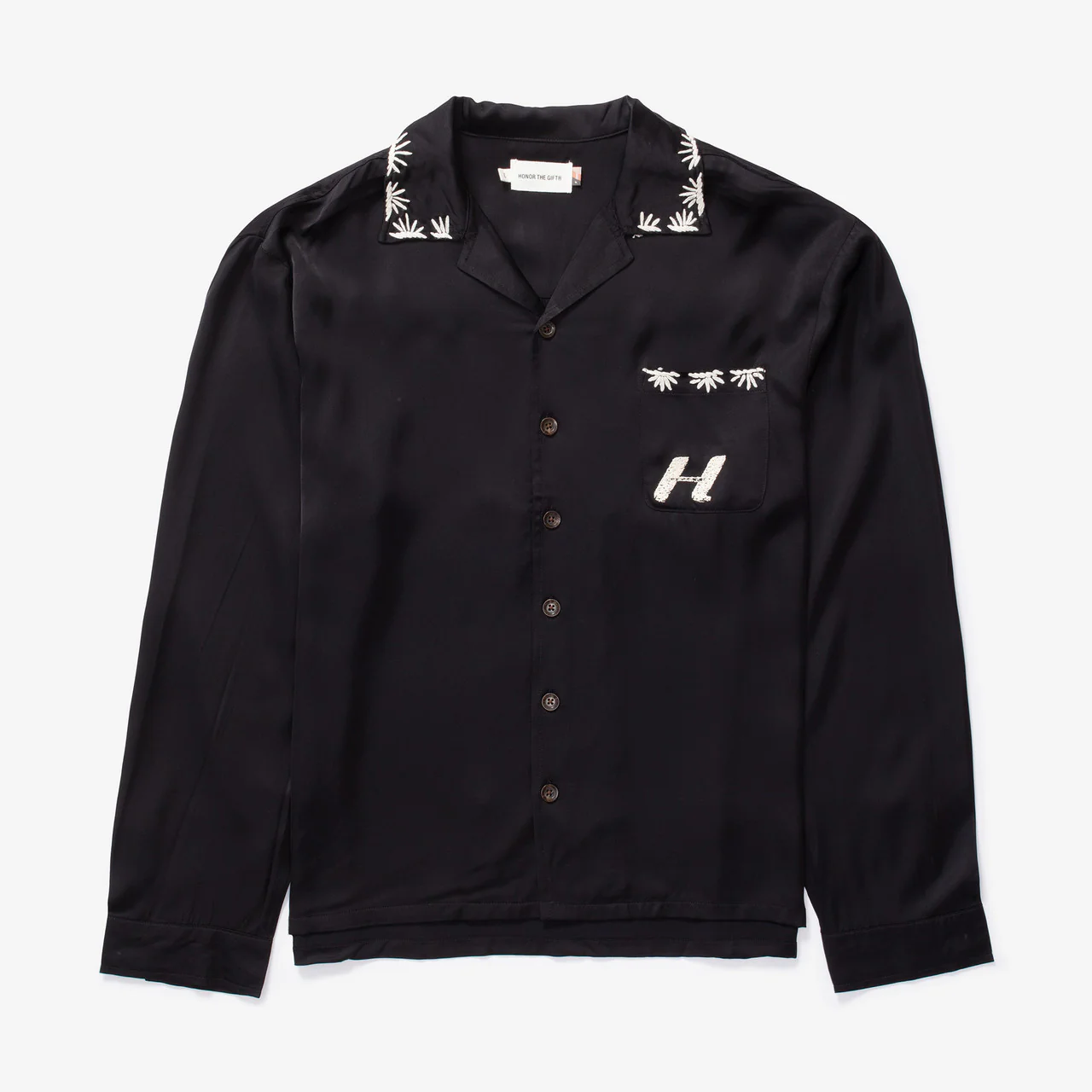 Palm Stitch Long Sleeve Button Up