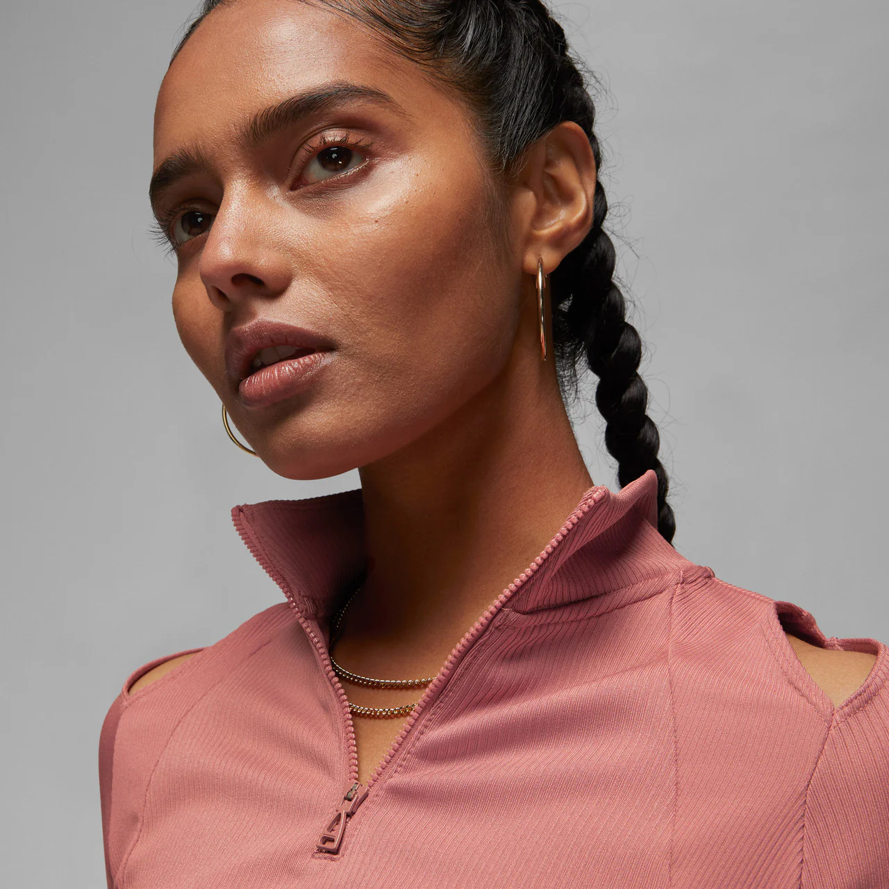 Wmns 1/4-Zip Long-Sleeve Top - Image 3